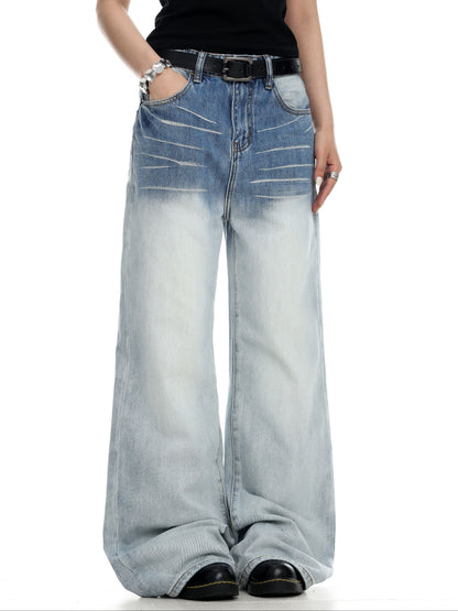Gradient Washed Bootcut Jeans