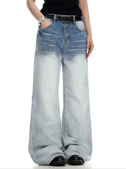 Gradient Washed Bootcut Jeans