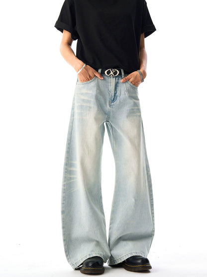Retro Washed Cat Whisker Jeans
