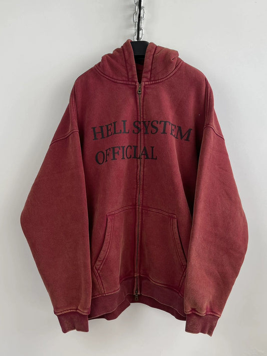 Washed Old Plus Velvet Zip Hoodie