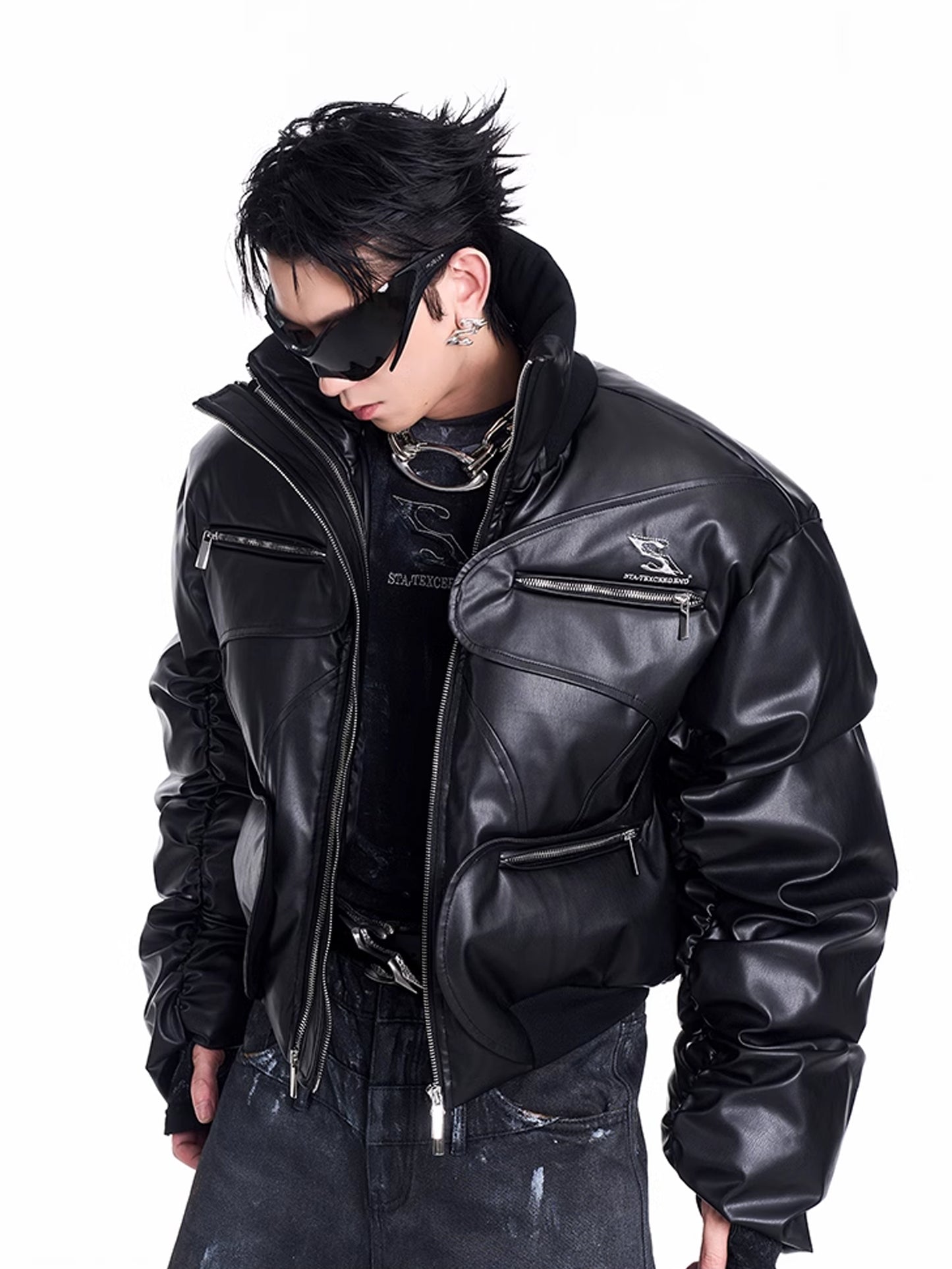 Double Zip Leather Jacket