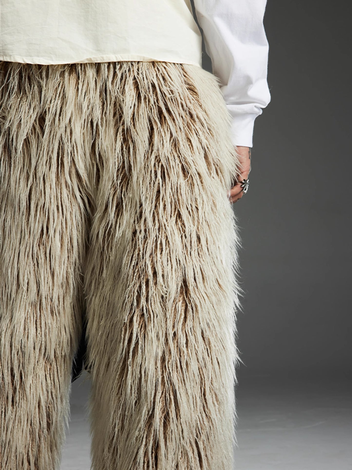 Shaggy Structure Loose Pants