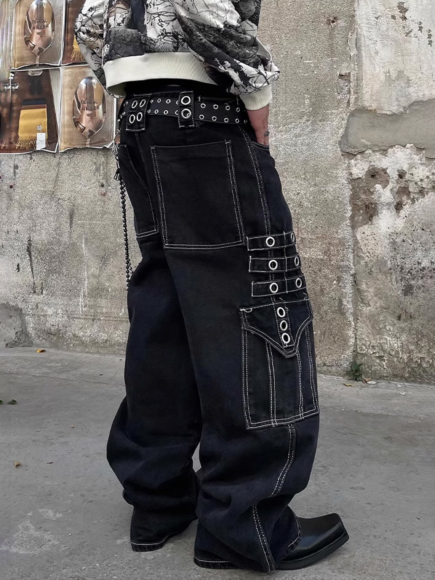 Metal Loop Pocket Cargo Pants