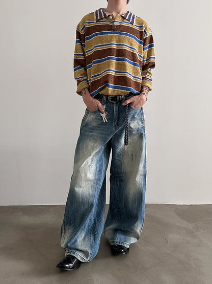 Old Crease Washed Denim Pants