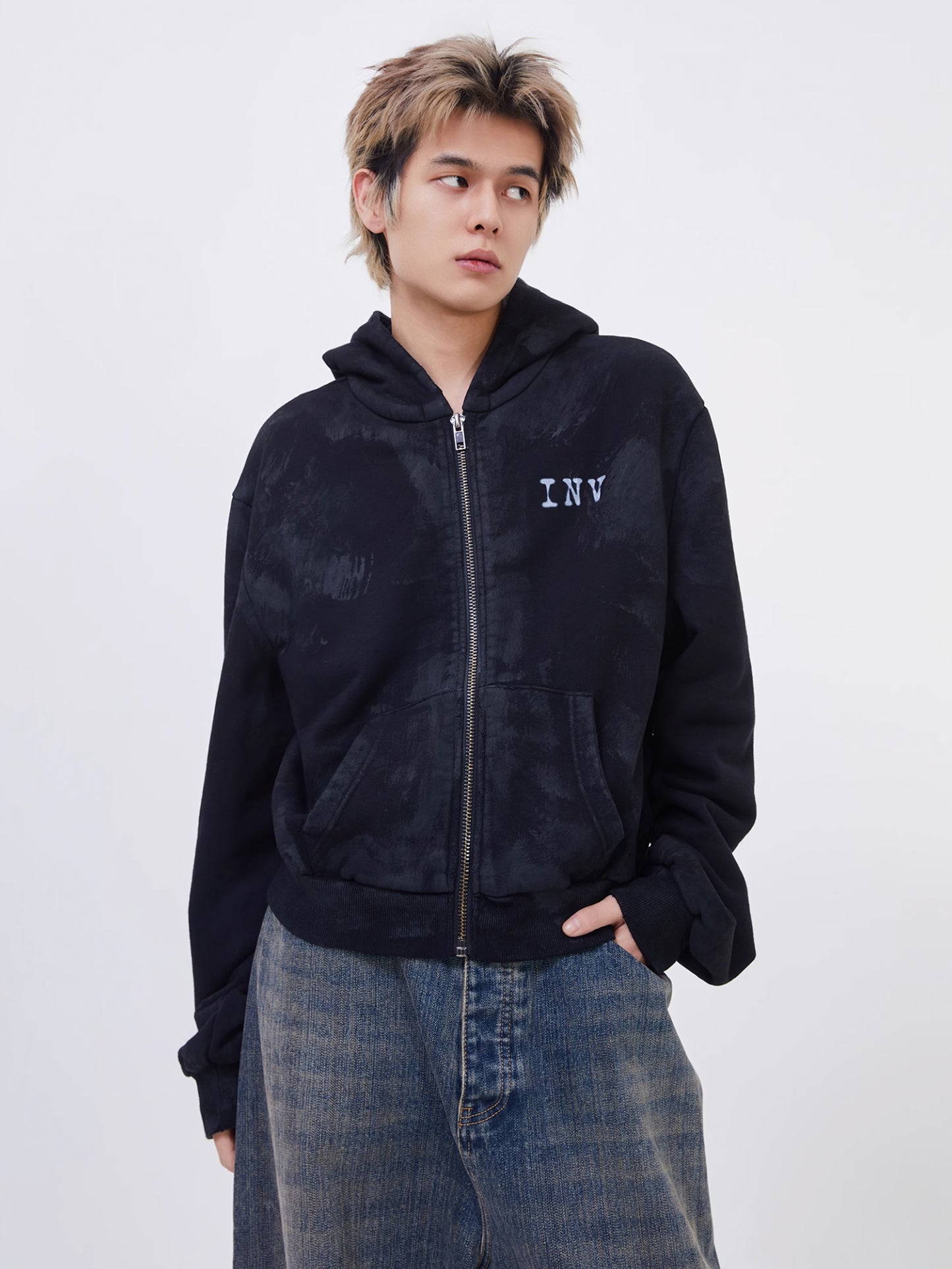 Aging Washed Zip Hoodie