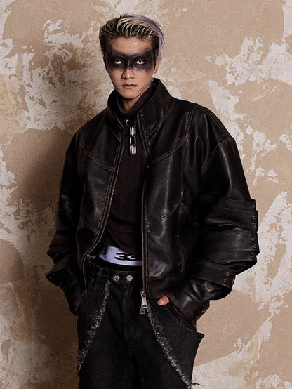 Vintage Biker Leather Jacket