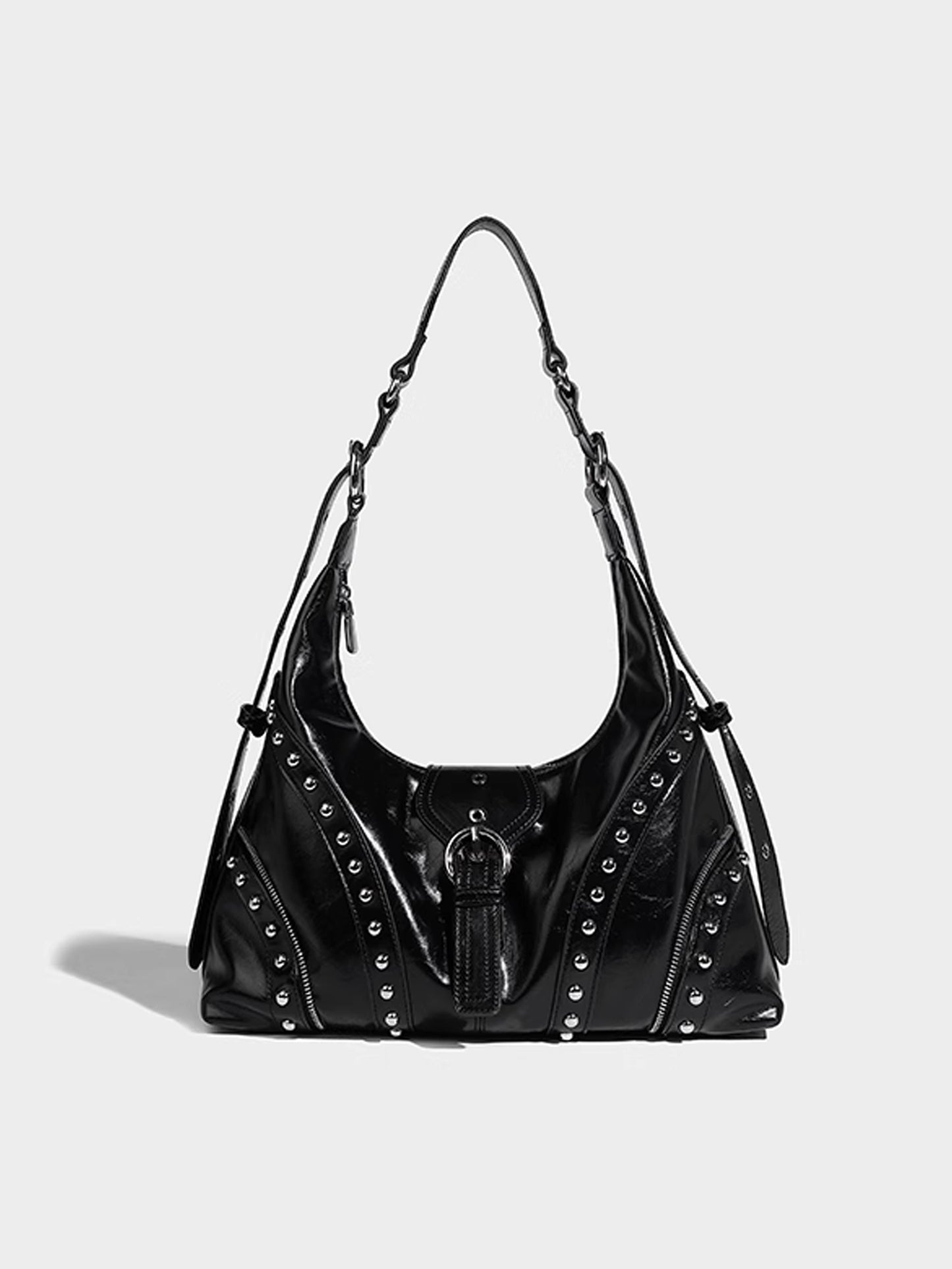 Studs Line Leather Bag