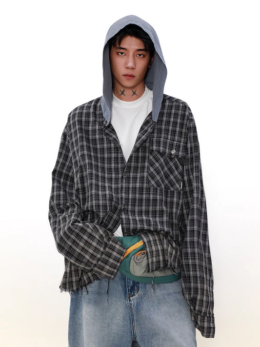 Plaid Vintage Jacket Hoodie