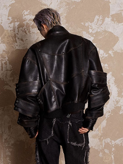 Vintage Biker Leather Jacket