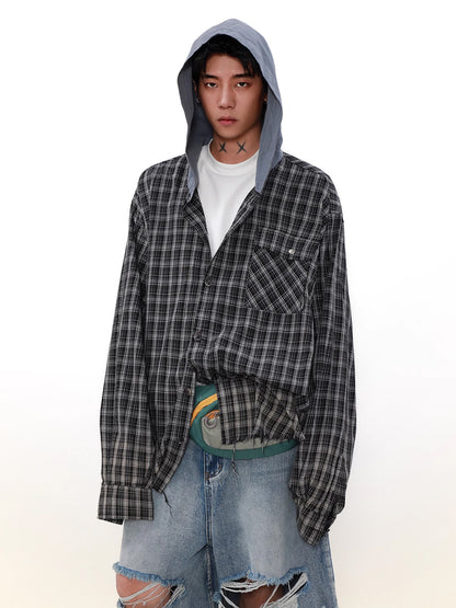 Plaid Vintage Jacket Hoodie