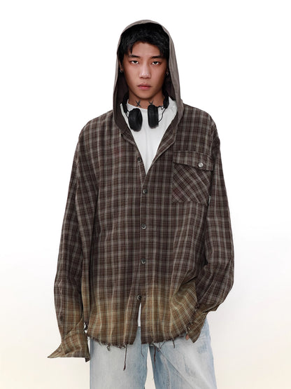 Plaid Vintage Jacket Hoodie