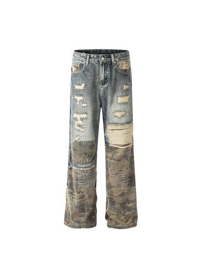 Dirty Camo Denim Pants