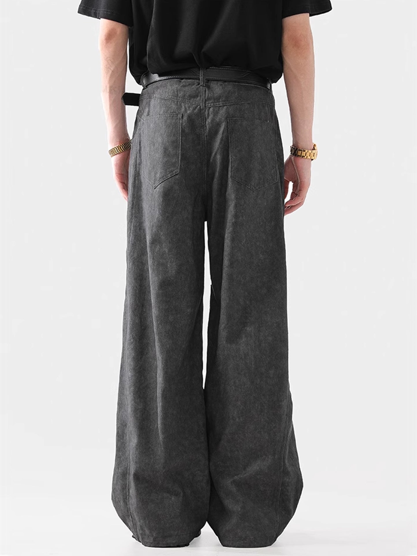 Marbled Work Wide Pants