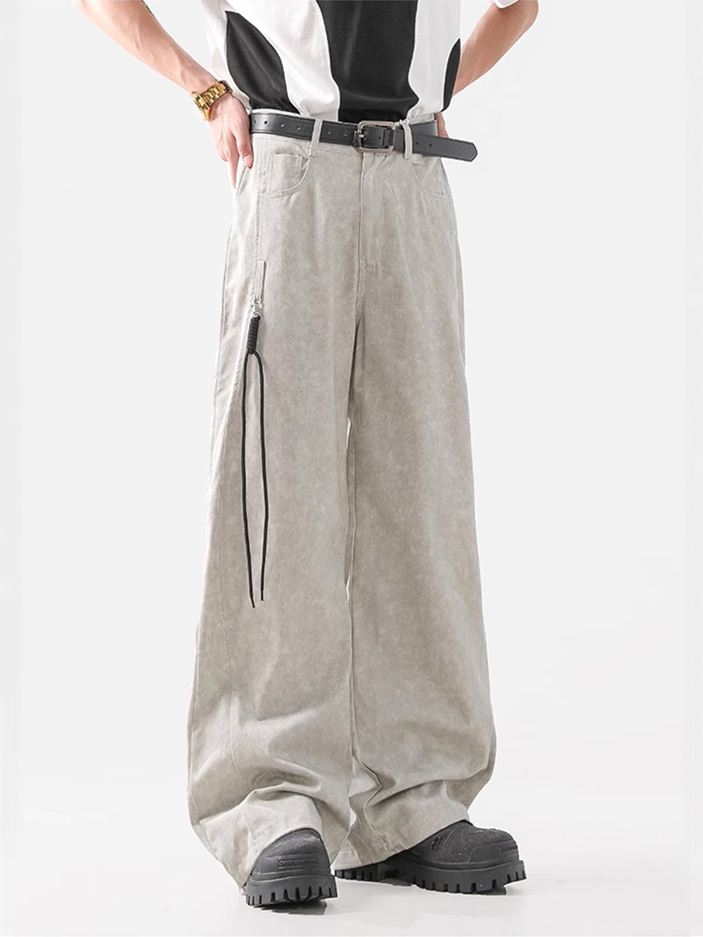 Marbled Work Wide Pants