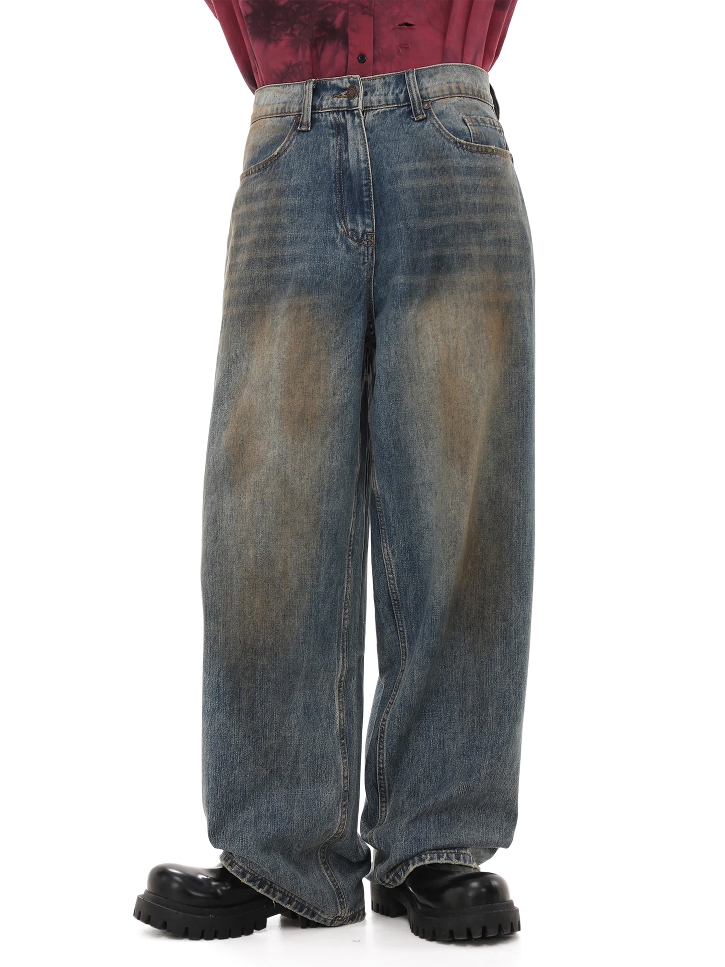 Dirty Baggy Denim Pants