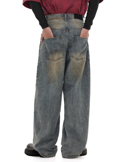 Dirty Baggy Denim Pants