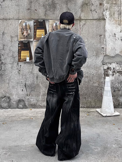 BLACK FADE BAGGY DENIM PANTS