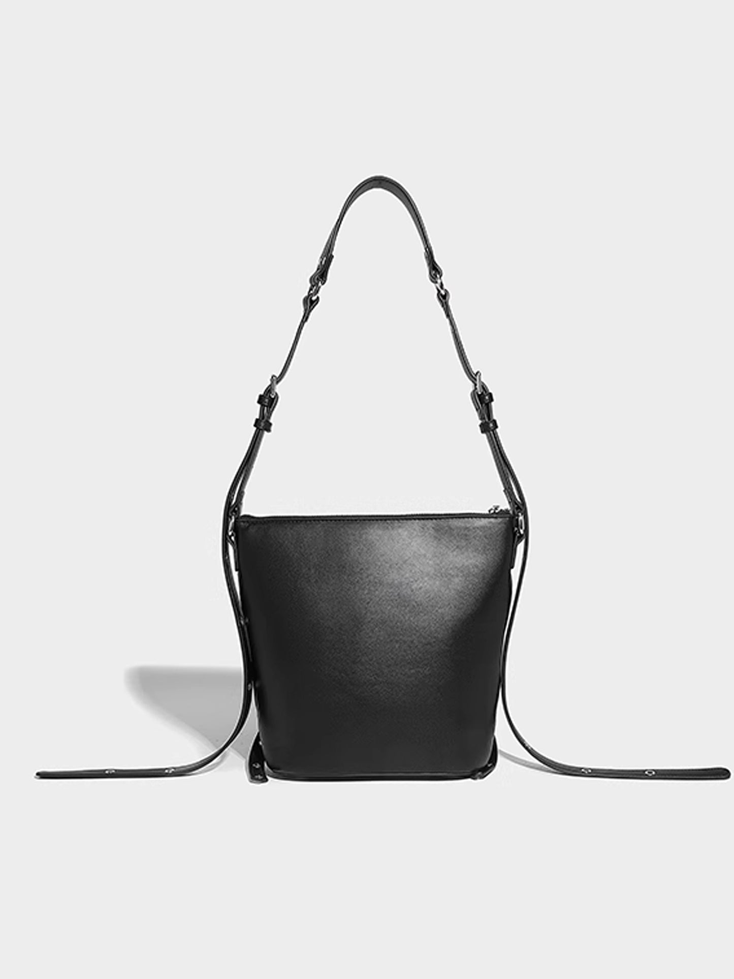 Leather Biker Bucket Bag