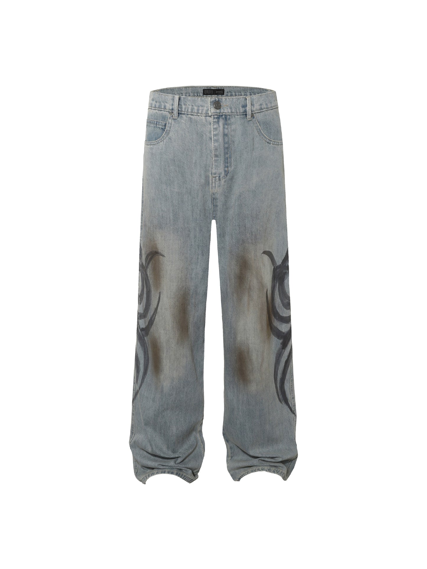 Mud Painted Totem Jeans