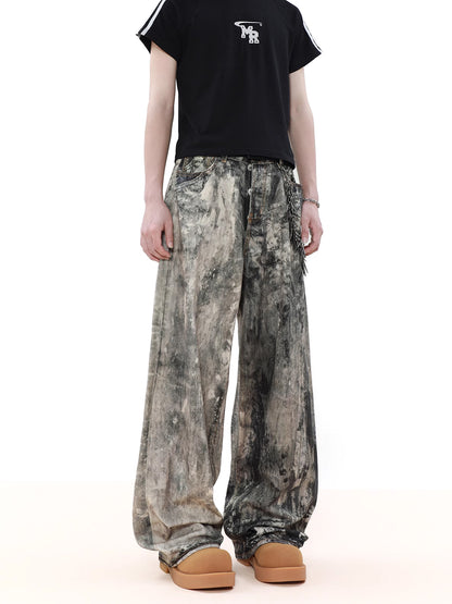 CAMOUFLAGE INK DENIM PANTS