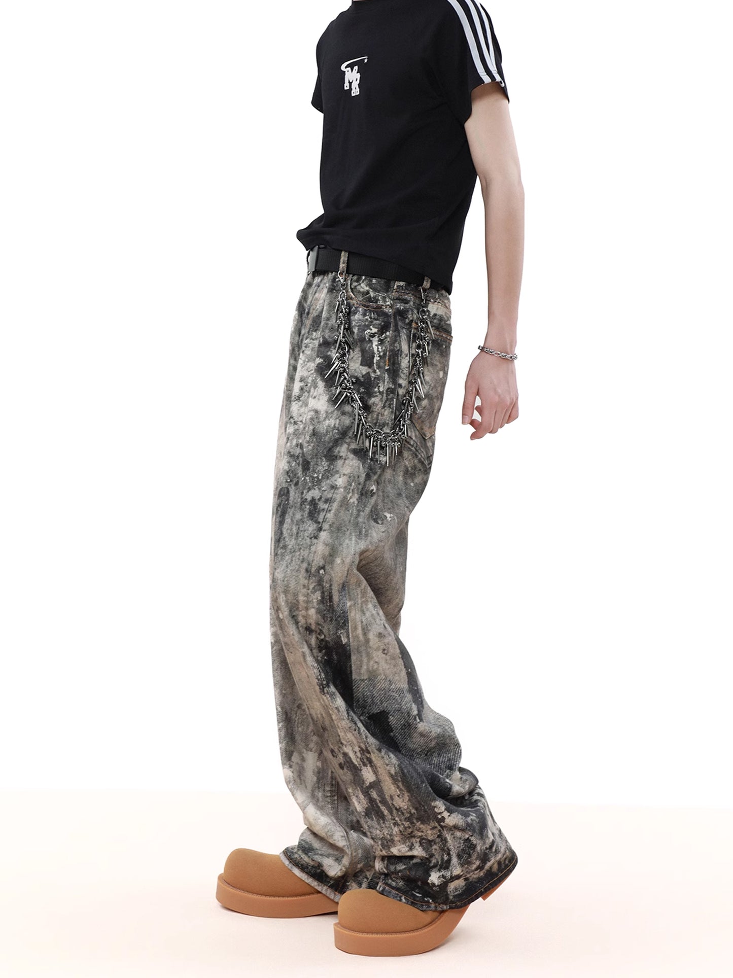 Camouflage Ink Denim Pants