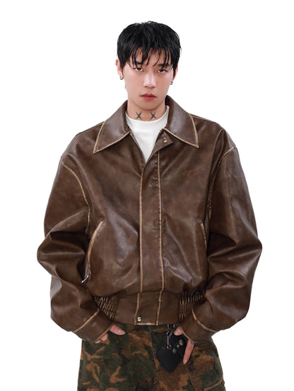 Splicing Street Leather Jacket