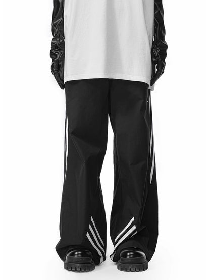 Loose Wide Stripe Cargo Pants