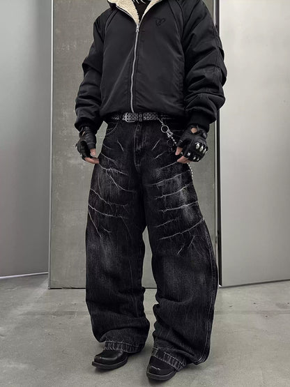 Aged Baggy Denim Pants