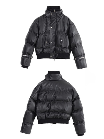 Niche Leather Down Jacket