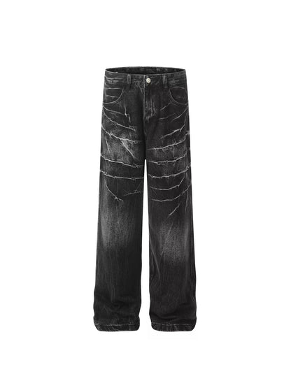 Aged Baggy Denim Pants