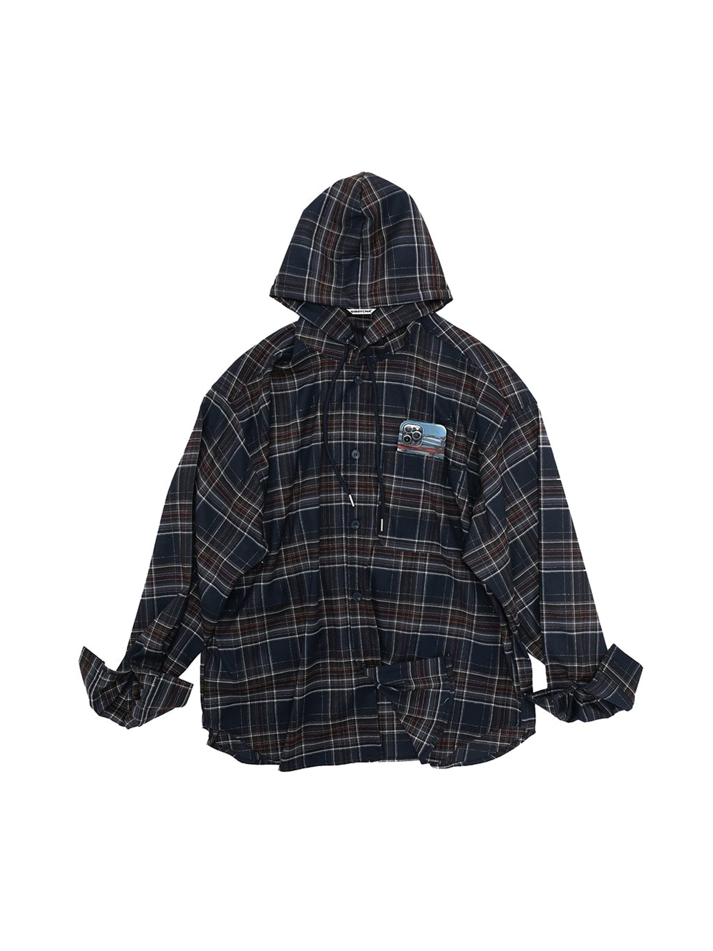 Retro Plaid Hooded Shirt