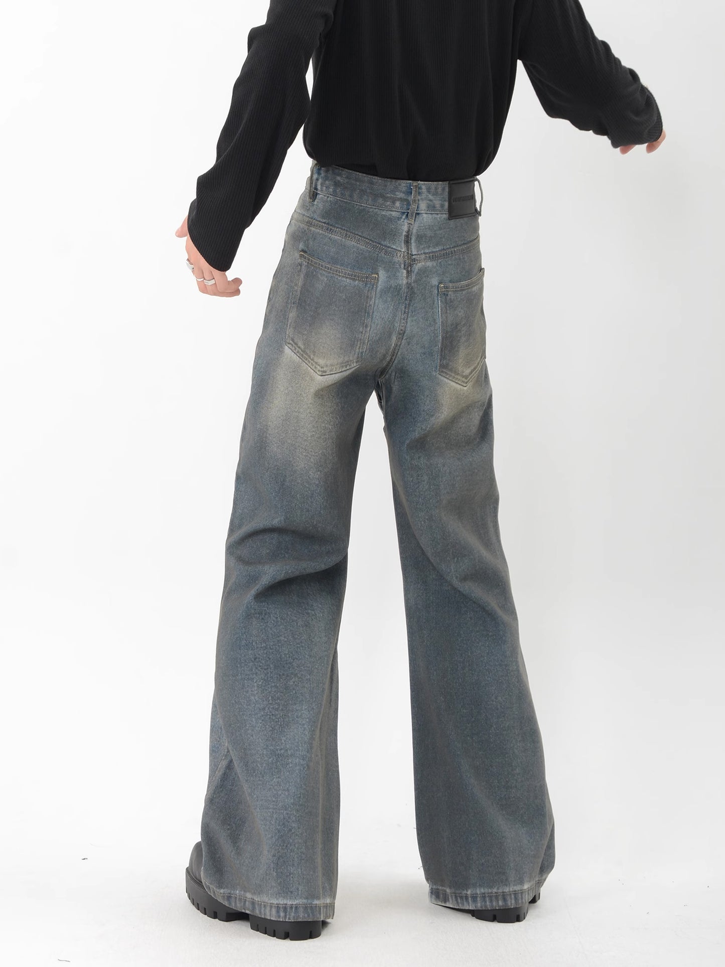 Niche Splicing Denim Pants