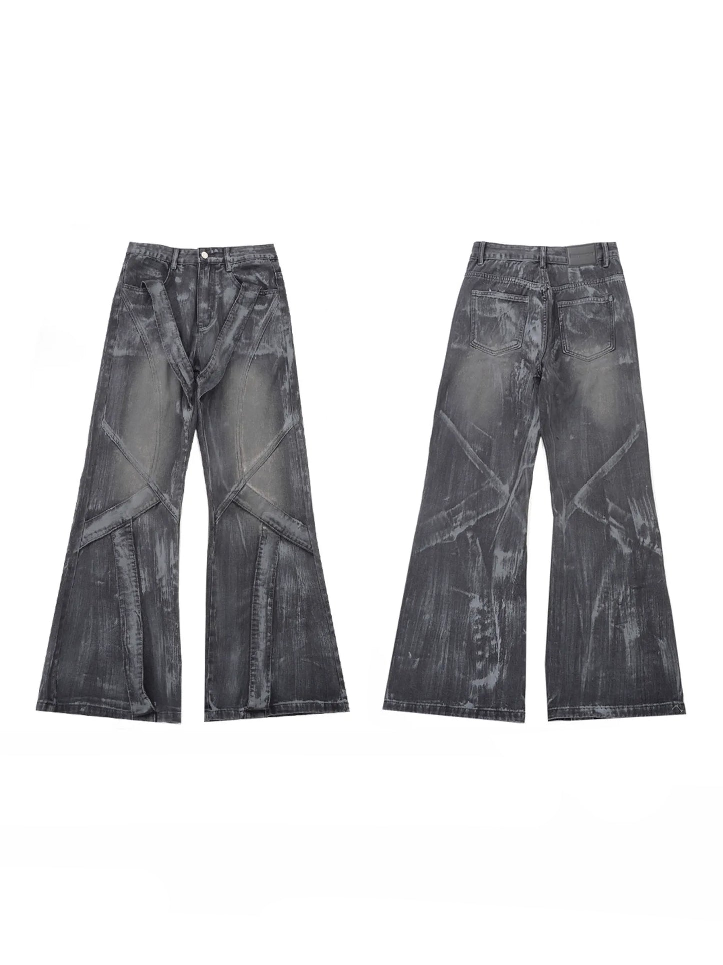 Niche Splicing Denim Pants