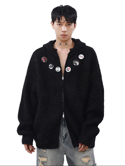 Badge Knit Hoodie