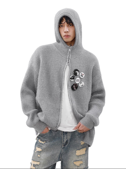 Badge Knit Hoodie