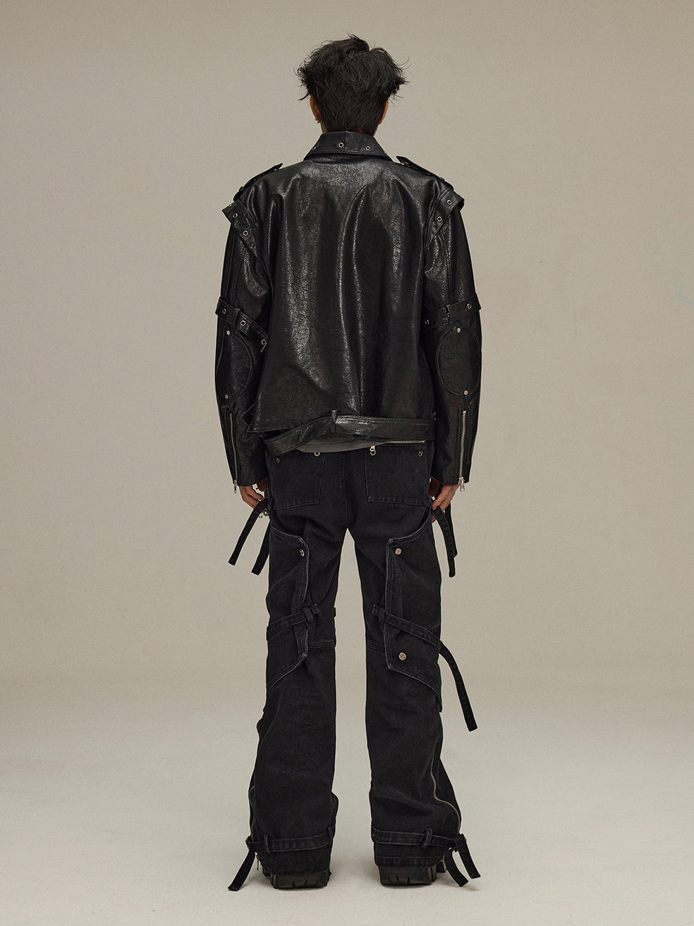 Metal Fittings Riders Leather Jacket