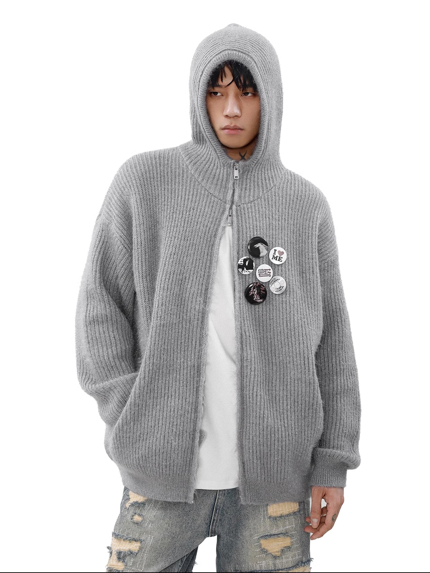 Badge Knit Hoodie