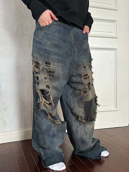 Reversible Destraction Denim Pants