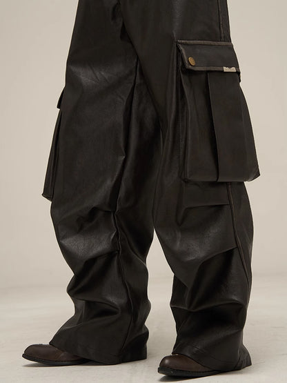 Niche Leather Cargo Pants