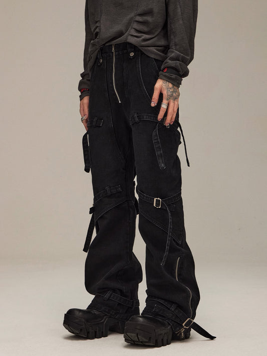 Bondage Zip Denim Pants