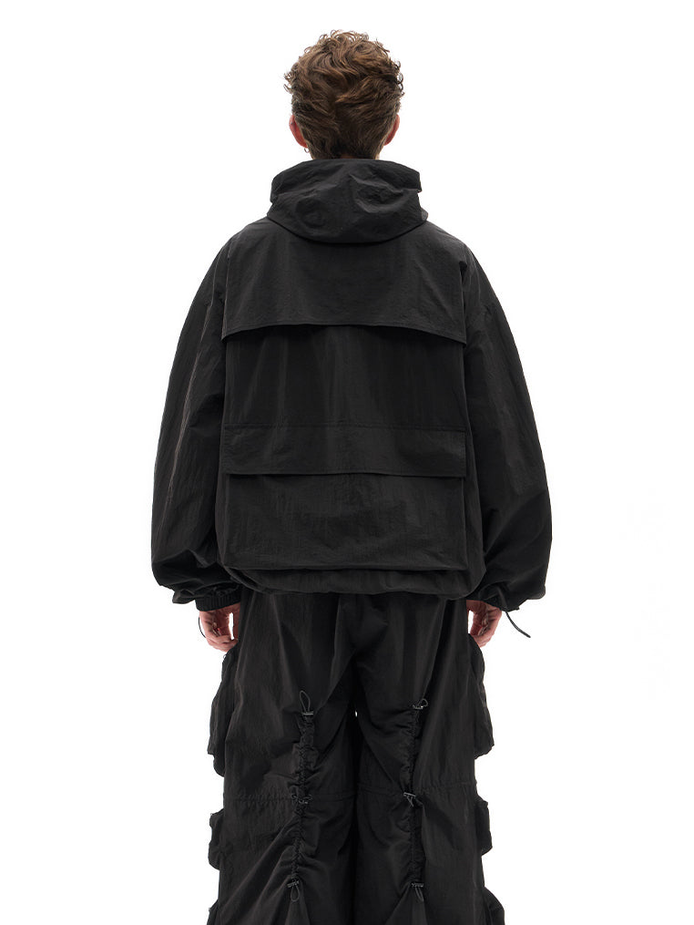 Nylon Pocket Hooded Jacket