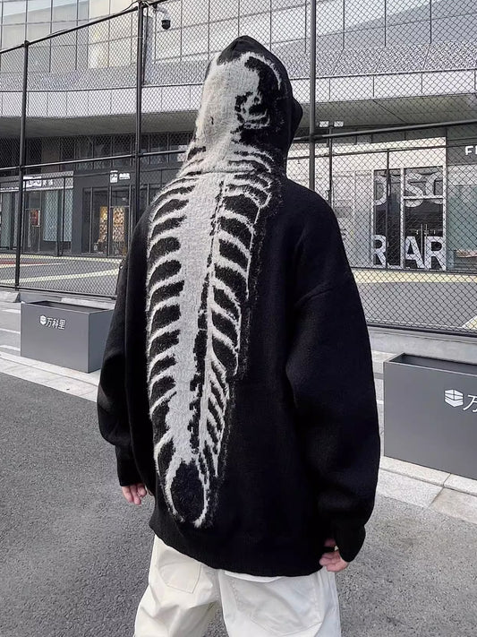 Skeleton Knit Hoodie
