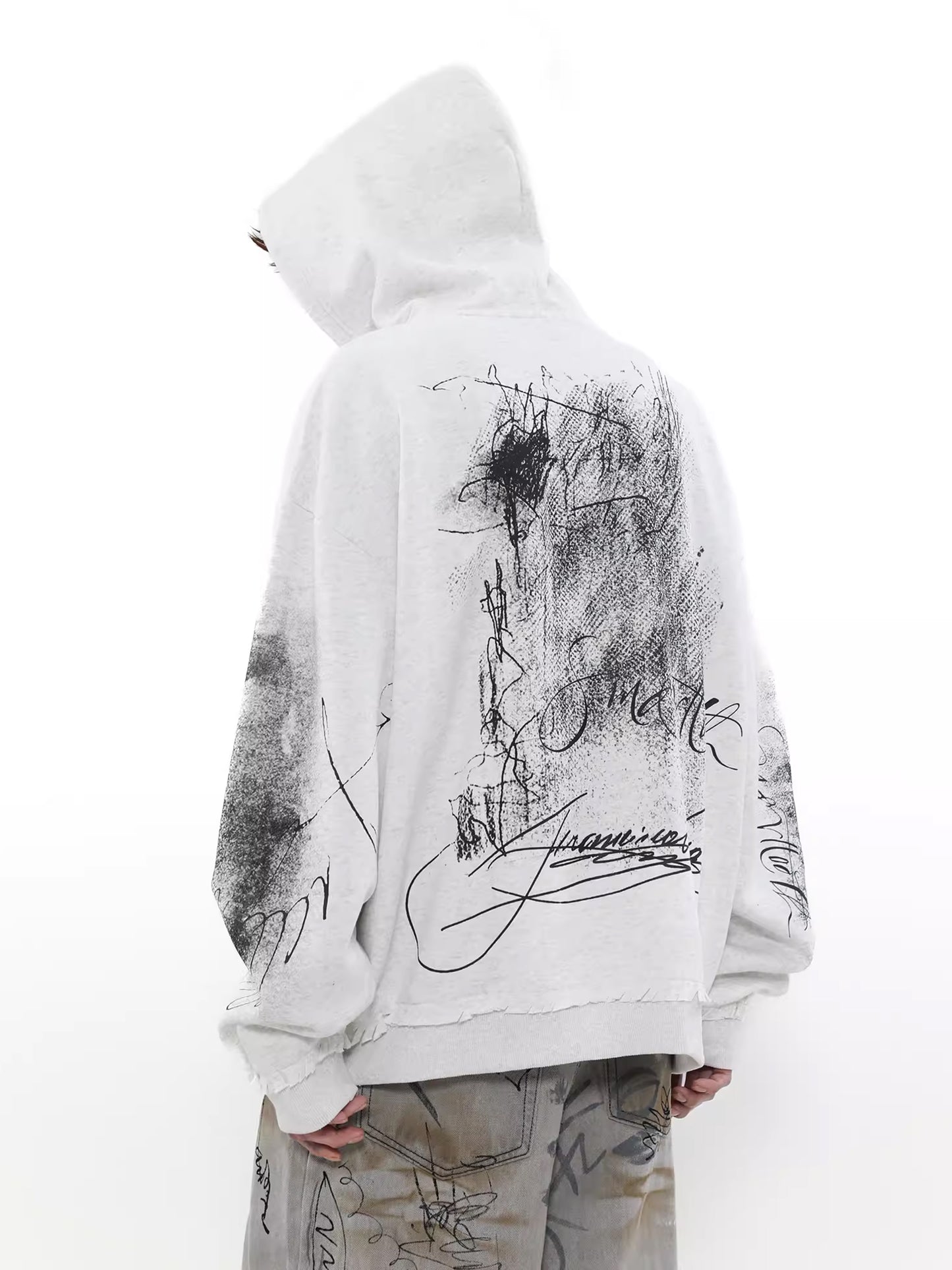 Dirty Graffiti Zip Hoodie