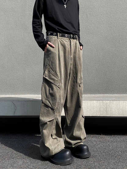 Diagonal Pocket CARGO PANTS