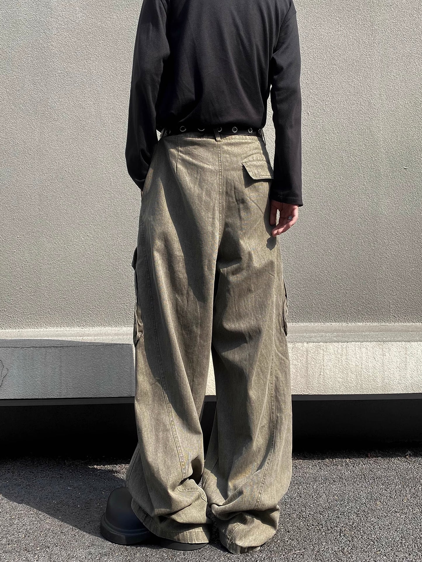 Diagonal Pocket Cargo Pants