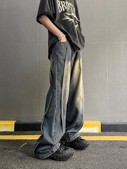 Drape Wide Denim Pants