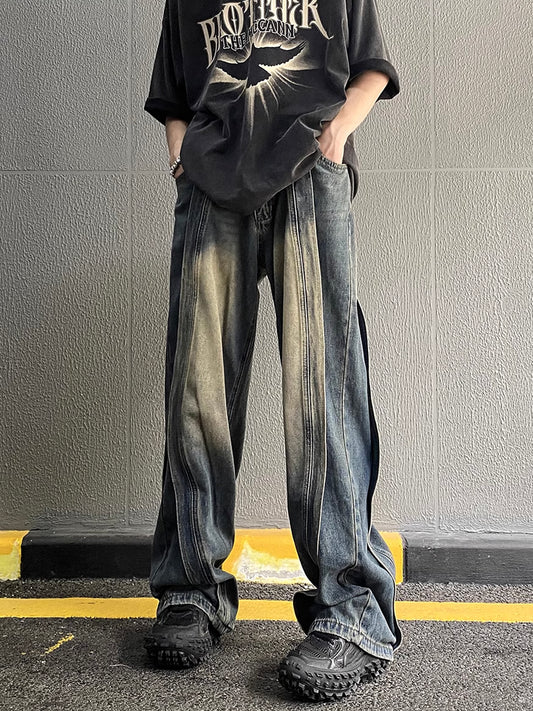 Drape Wide Denim Pants