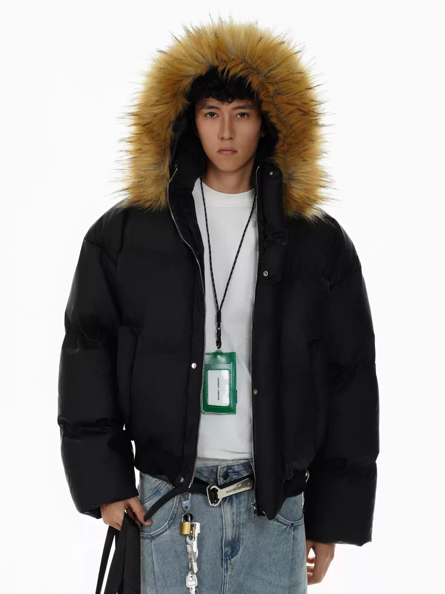 Fur Hooded Down Jacket