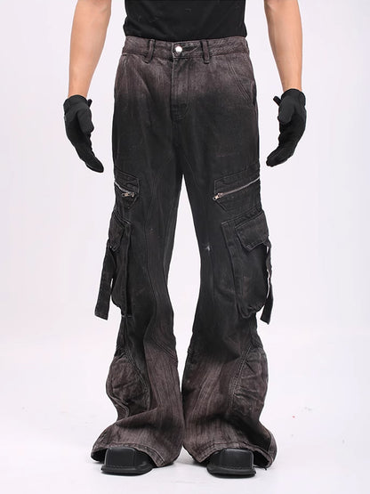 Aged Scrap Cargo Denim Pants