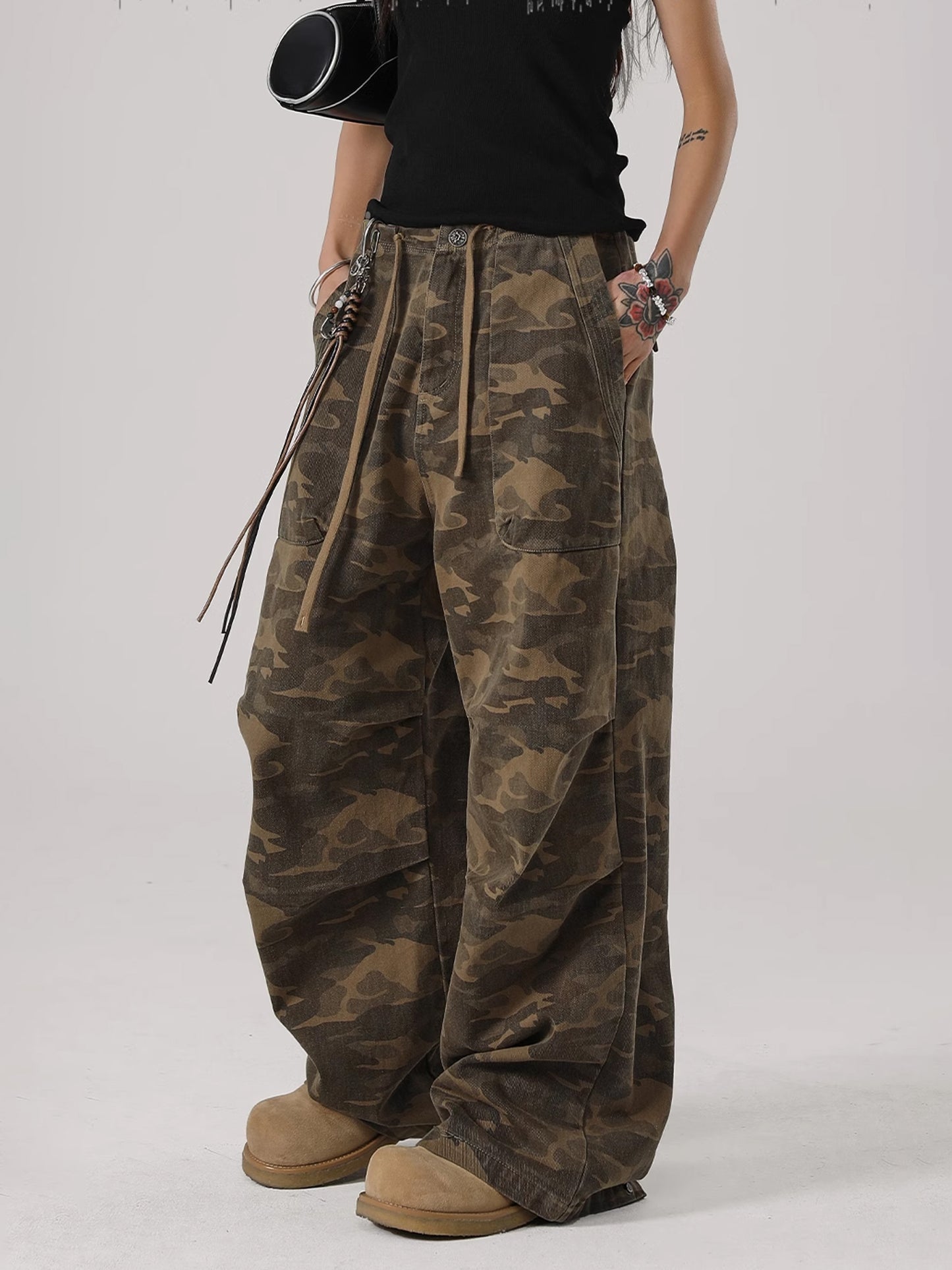 Camouflage Loose Cargo Pants